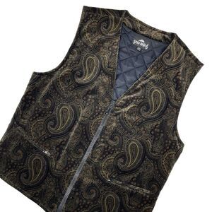 Sno Skins Small Paisley Velvet Insulated‎ Women's Full Zip Vest